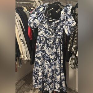 The A&F Emerson Poplin Puff Midi Sleeve Dress